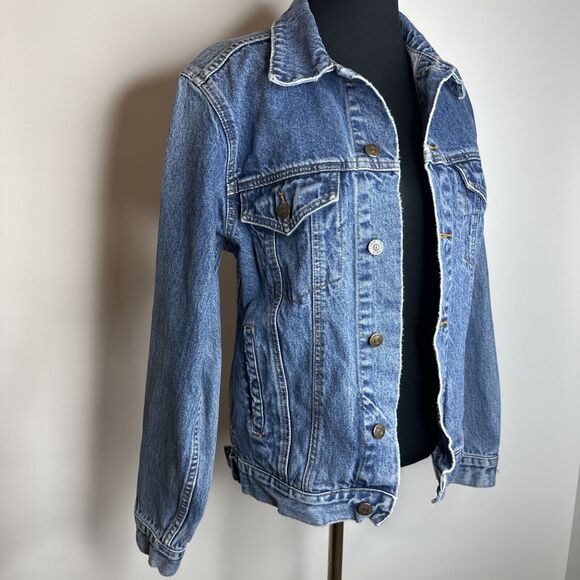 Vintage Monte Carlo Polo & Jockey Club Size Medium Mens Blue Jean Jacket - Picture 2 of 10